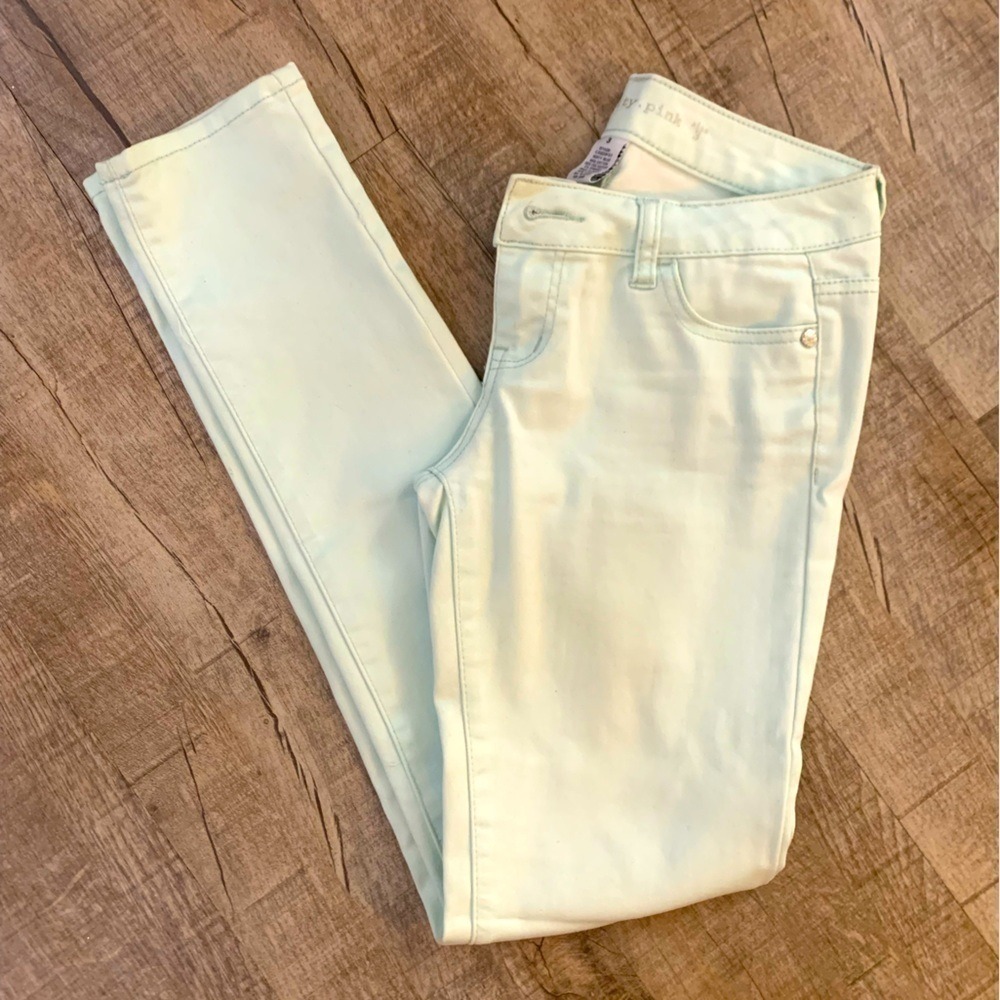 Women's Celebrity Pink Mint Skinny Jeans Size 3 Stretch Denim